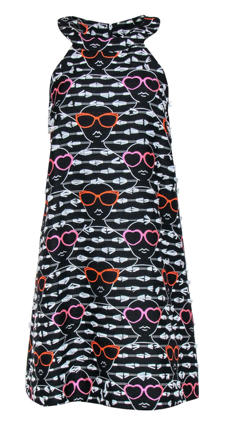 Hutch Anthropologie Sunglass Girl Shift Dress Black