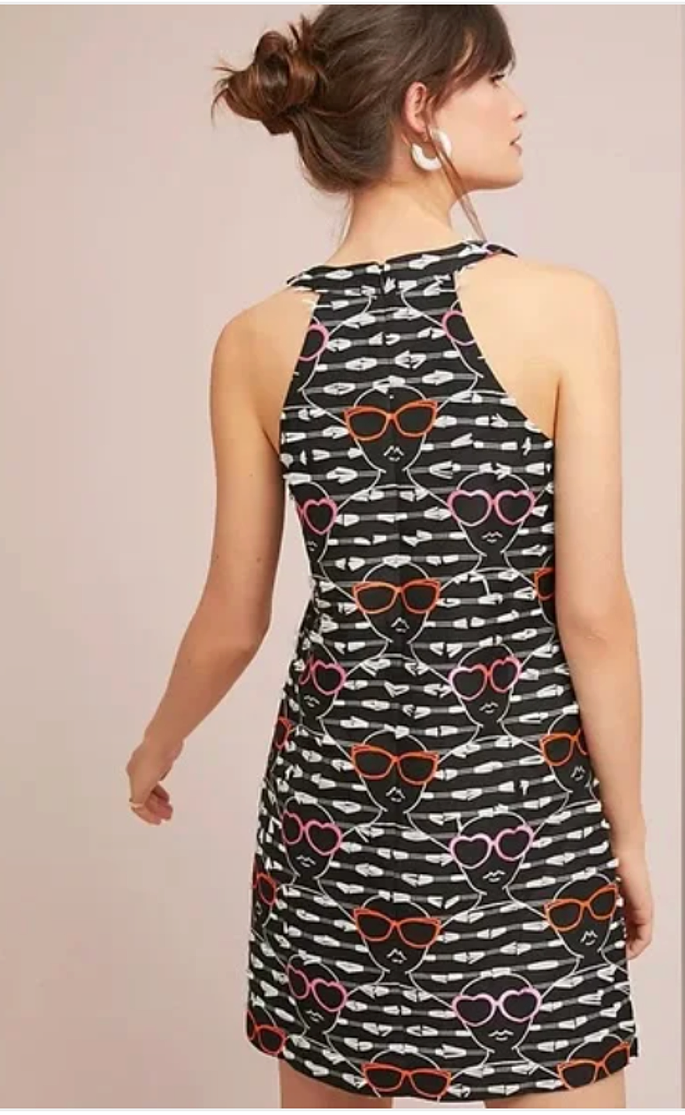 Hutch Anthropologie Sunglass Girl Shift Dress Black